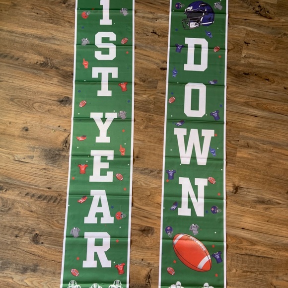 First Year Down First Birthday Football Theme Party Supplies - Picture 6 of 7